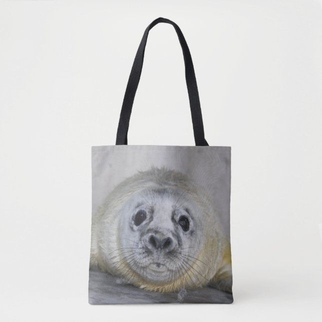Gray Seal Pup Tote Bag (Front)