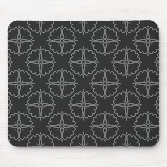 gray seamless pattern on mouse pad (Front)