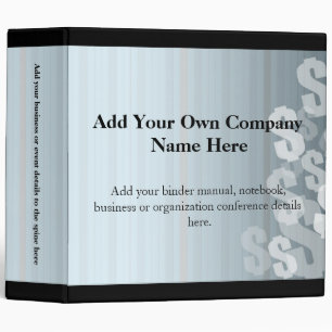 Gray Shades Dollar Signs Financial Design Binder