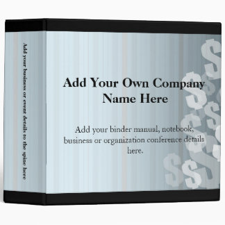 Gray Shades Dollar Signs Financial Design Binder