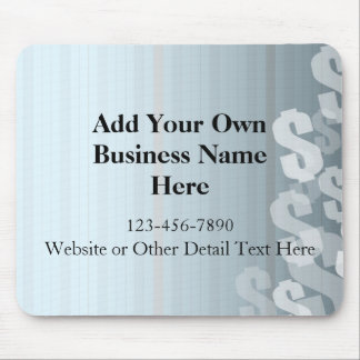 Gray Shades Dollar Signs Financial Design Mouse Pad