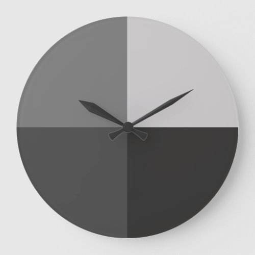 Gray shades modern art geometric wall clock