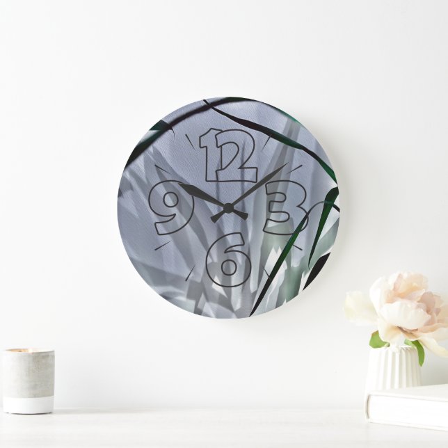Gray shadows large clock (Home)
