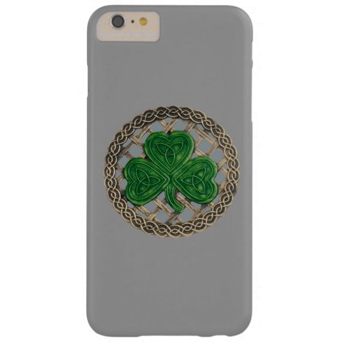 Gray Shamrock On Celtic Knots iPhone 6 Case