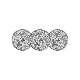 Gray Shamrocks Golf Ball Marker