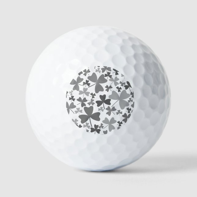 Gray Shamrocks Golf Balls (Front)