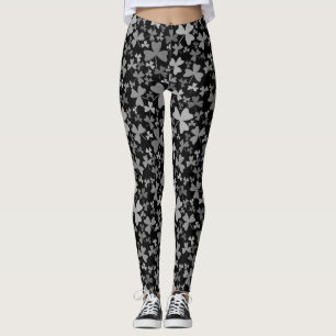 Gray Shamrocks Leggings