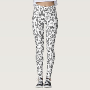 Gray Shamrocks Leggings