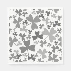 Gray Shamrocks Napkins