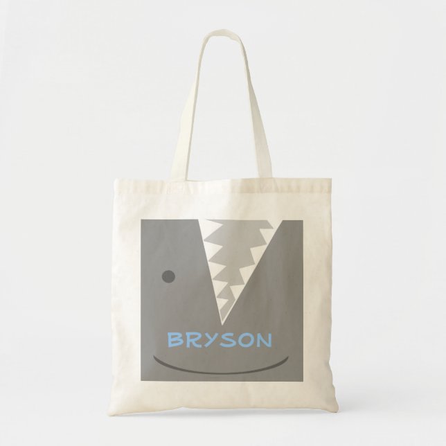 Gray Shark Tote Bag (Front)