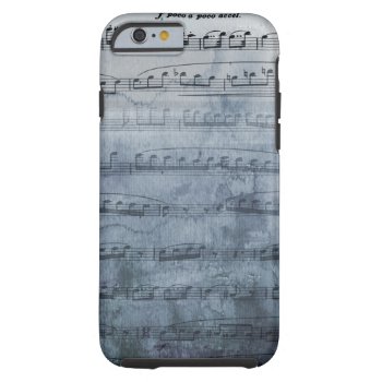 Gray Sheet Music Tough Iphone 6 Case by aftermyart at Zazzle