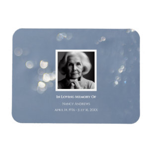 Gray Shimmer Funeral Memorial Bereavement Magnet