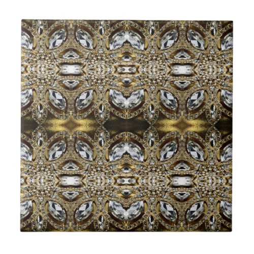 gray silver gold and black art deco pattern ceramic tile