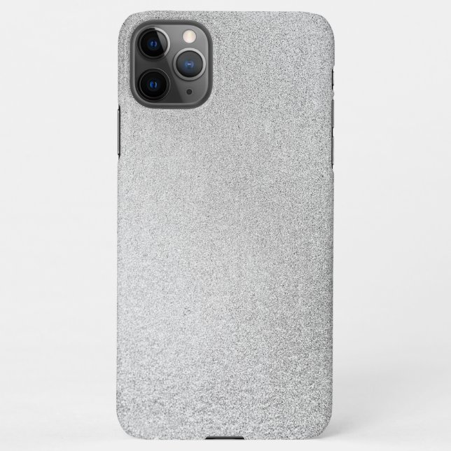 Gray Silver Golden Glitter Shiny Textured iPhone Case (Back)