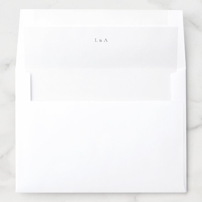 Gray Silver Minimalist Envelope Liner (In Envelope)