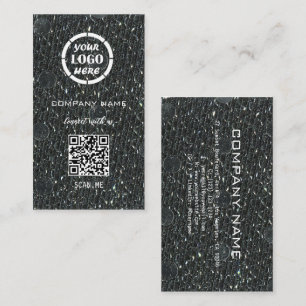 Gray Silver Professional Design Modern QR Code Business Card
