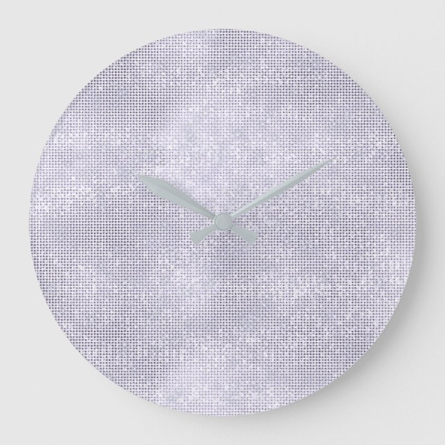 Gray Silver Purple Sequin Diamond Sparkly Large Clock (Front)