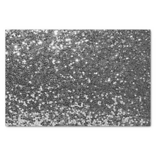 Gray Silver VIP Glitter Sparkly Sweet 16th Bride Tissue Paper