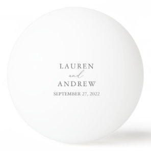 Gray Silver Wedding Personalized Ping Pong Ball