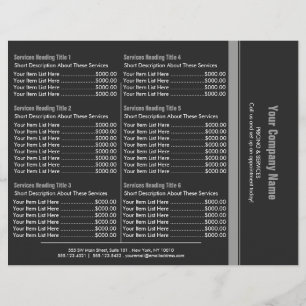 Gray Simple Border Price List 6 Flyer