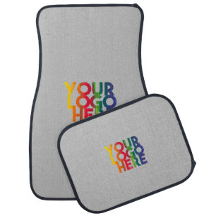 Gray Simple Business Logo Car Floor Mat