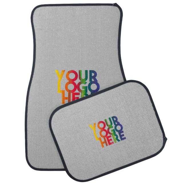 Gray Simple Business Logo Car Floor Mat (Set)