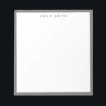 Gray Simple Modern Notepad<br><div class="desc">Gray Simple Modern Professional Border Notepad</div>