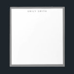 Gray Simple Modern Notepad<br><div class="desc">Gray Simple Modern Professional Border Notepad</div>