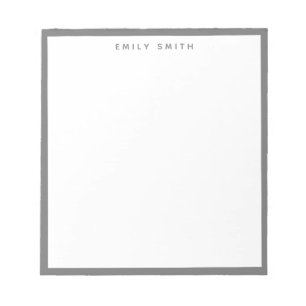 Gray Simple Modern Notepad