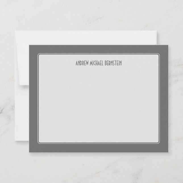 Gray Simple Note Card (Front)