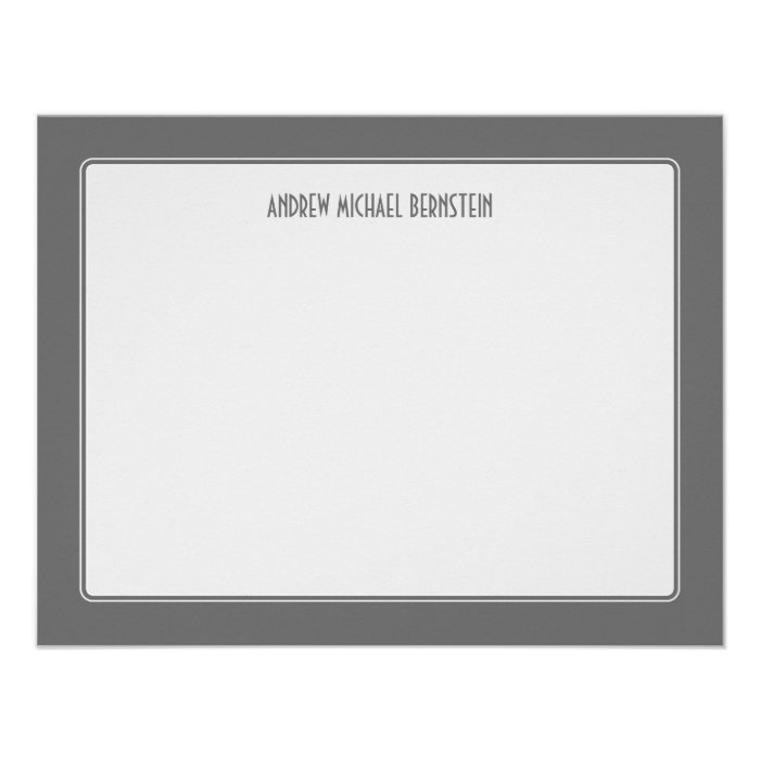 Gray Simple Note Invites