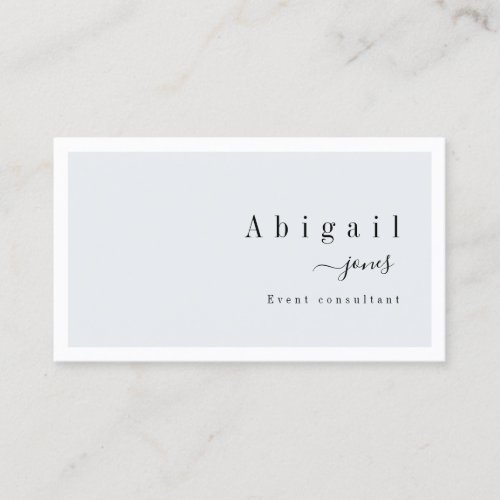 Gray Simple Script Modern Luxury Professional Business Card