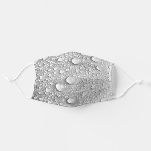 Gray Skies Gentle Sprinkle Raindrops Adult Cloth Face Mask