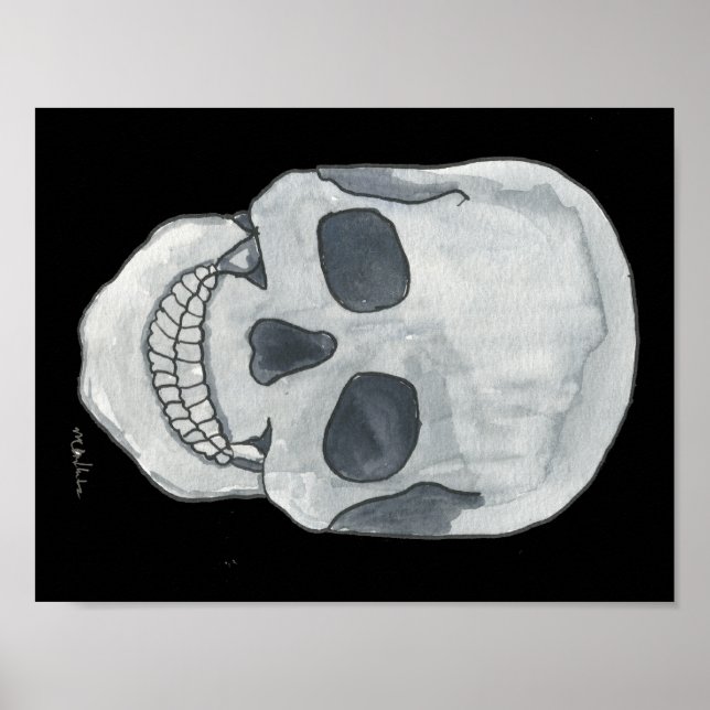 Gray Skull 11" x 8.5" Poster (Front)