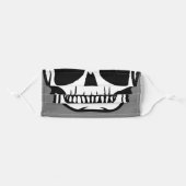 GRAY SKULL ADULT CLOTH FACE MASK (Front, Folded)