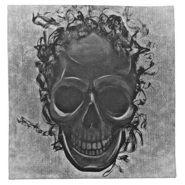 Gray skull napkin (Front)