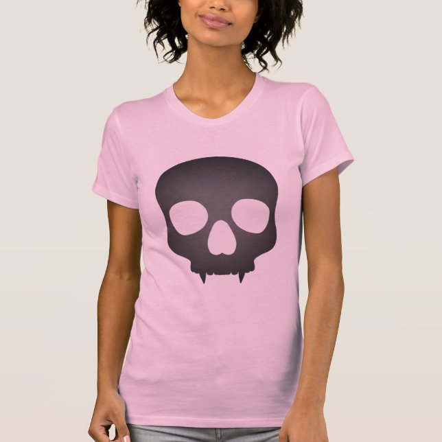 Gray skull pink T-Shirt (Front)