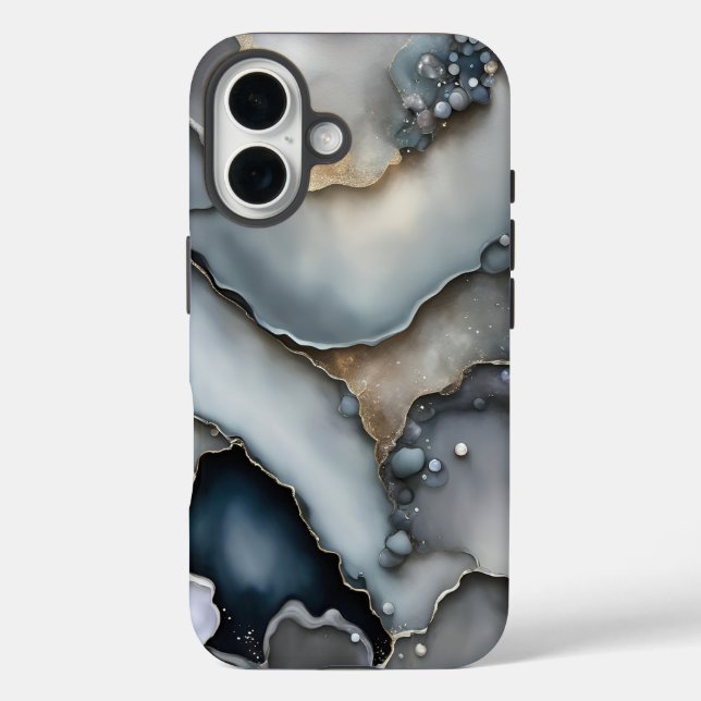 Gray Slate and Pebbles Case-Mate iPhone Case (Back)