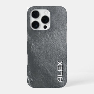 Gray Slate Texture iPhone Case
