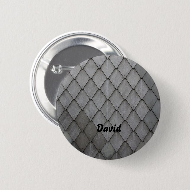 Gray slate tiles pattern button (Front & Back)
