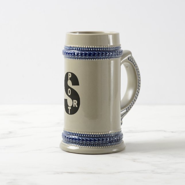 Gray slut TOP DESIGN SPORT Beer Stein (Front Right)