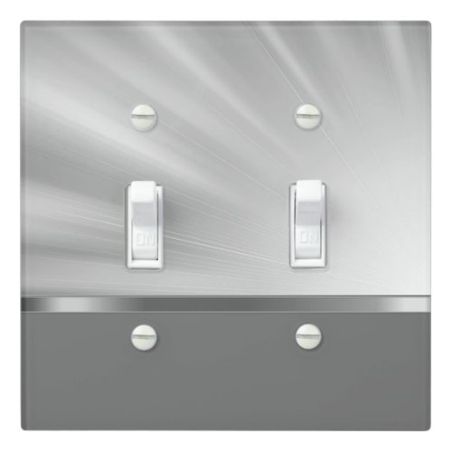 Gray Smoke Geometric Abstract  Light Switch Cover