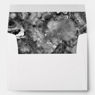 Gray Smoky Quartz, black white gray pattern Envelope