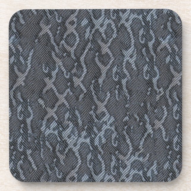 Gray Snake Skin Beverage Coaster (Front)