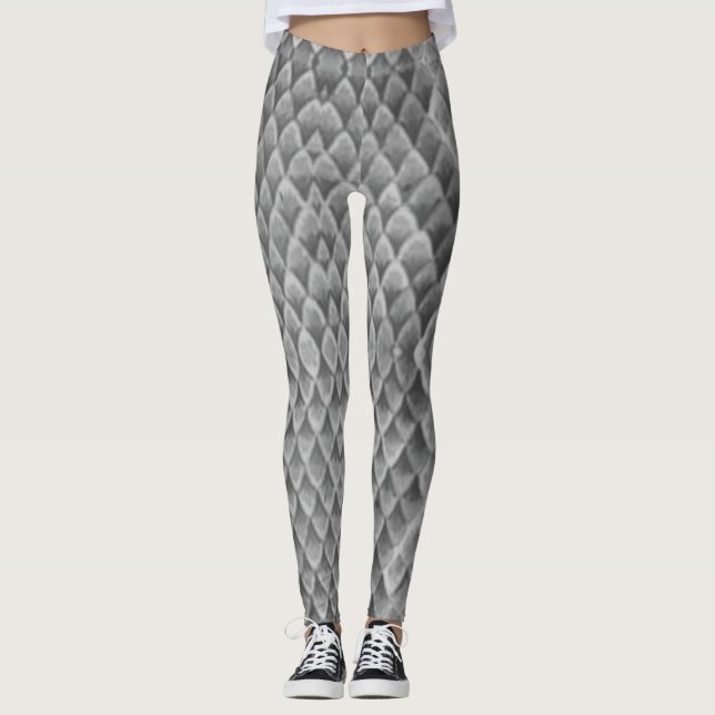 Gray Snake Skin Leggings (Front)