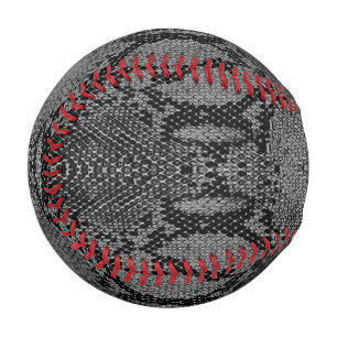 Gray Snake Skin Print Baseball
