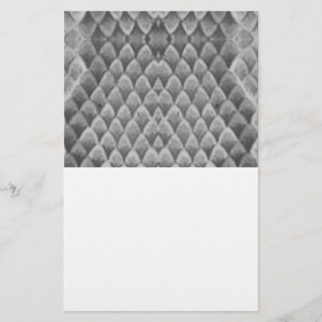 Gray Snakeskin Stationery (Front)