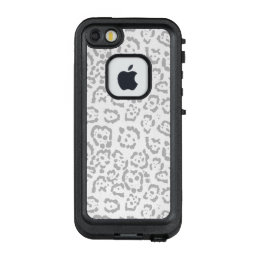 Gray Snow Leopard Cat Animal Print LifeProof FRĒ iPhone SE/5/5s Case