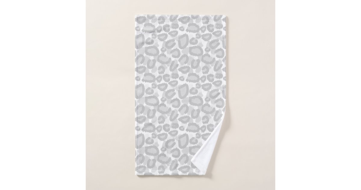 grey leopard towels
