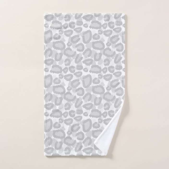 grey leopard towels